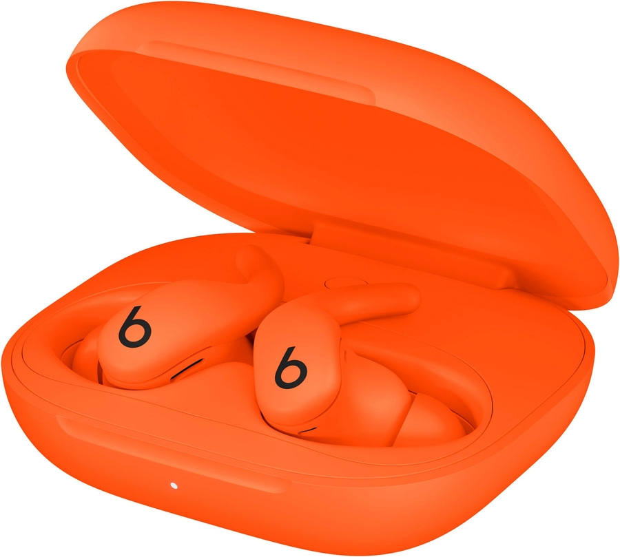 Orange Beats Kopfhörer mit Ladecase, ideal für Sport und unterwegs.
