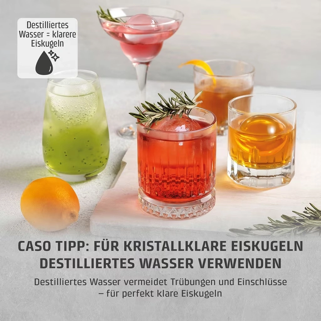 CASO Design IceBall Pro Eiskugelbereiter Eiswürfelbereiter 130W NEU