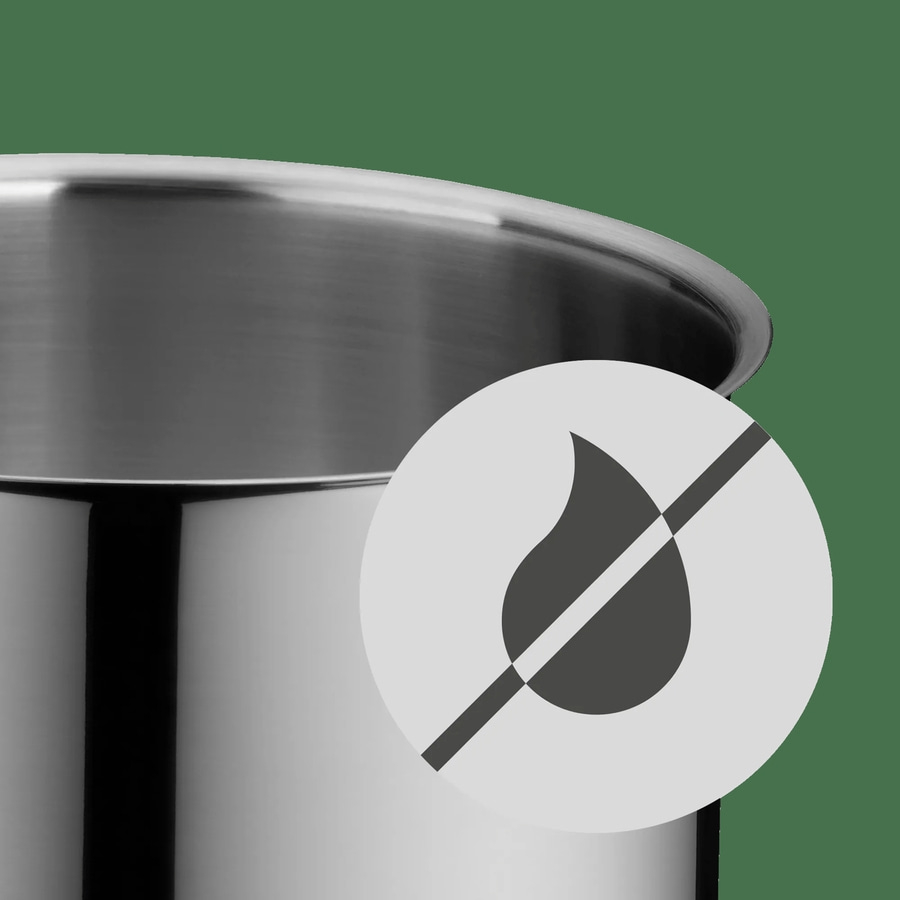 Topf mit Symbol für Flammschutz