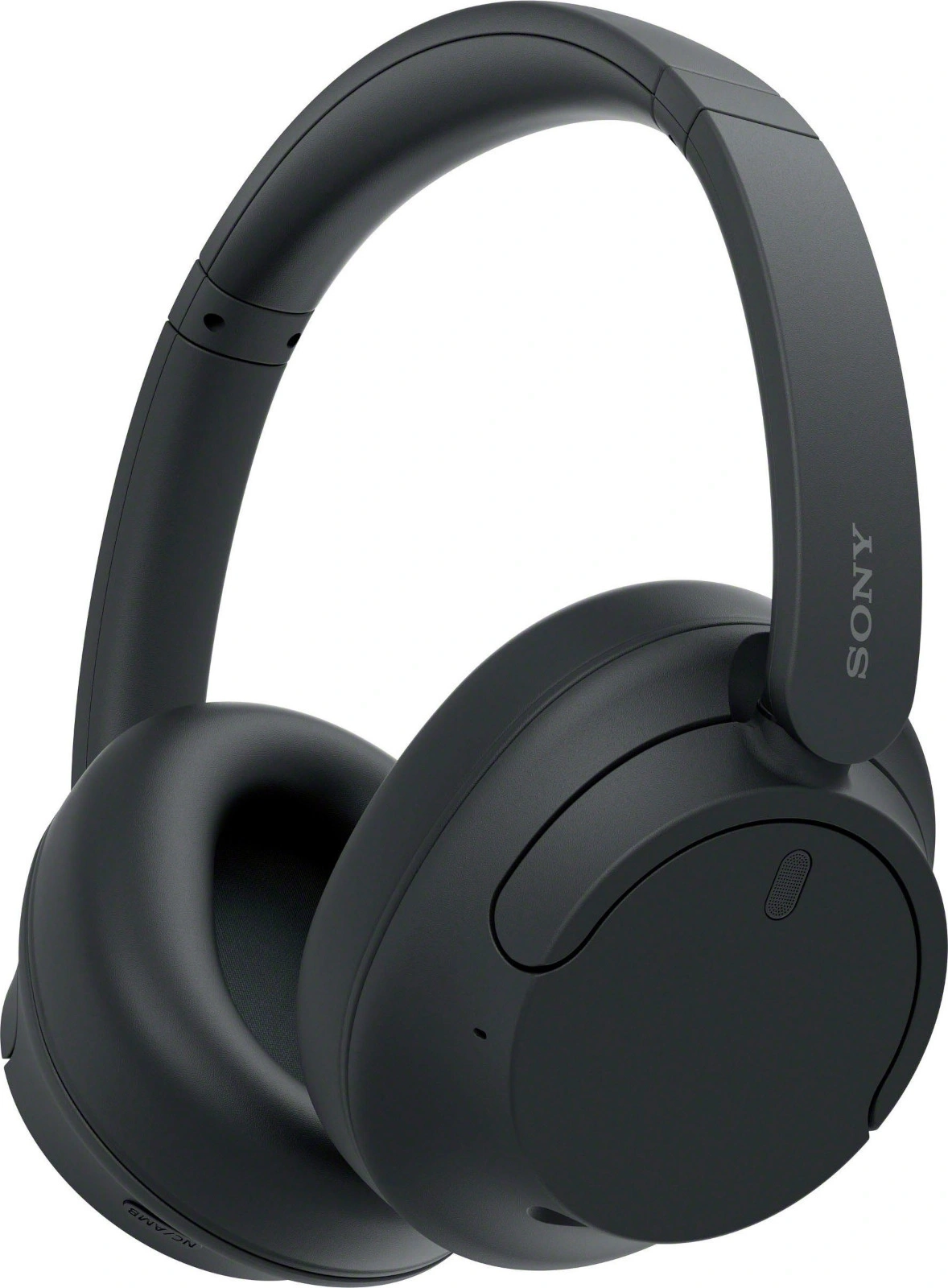 Schwarze Sony-Kopfhörer, Nahaufnahme, Over-Ear-Design, Noise Cancelling, Musikgenuss