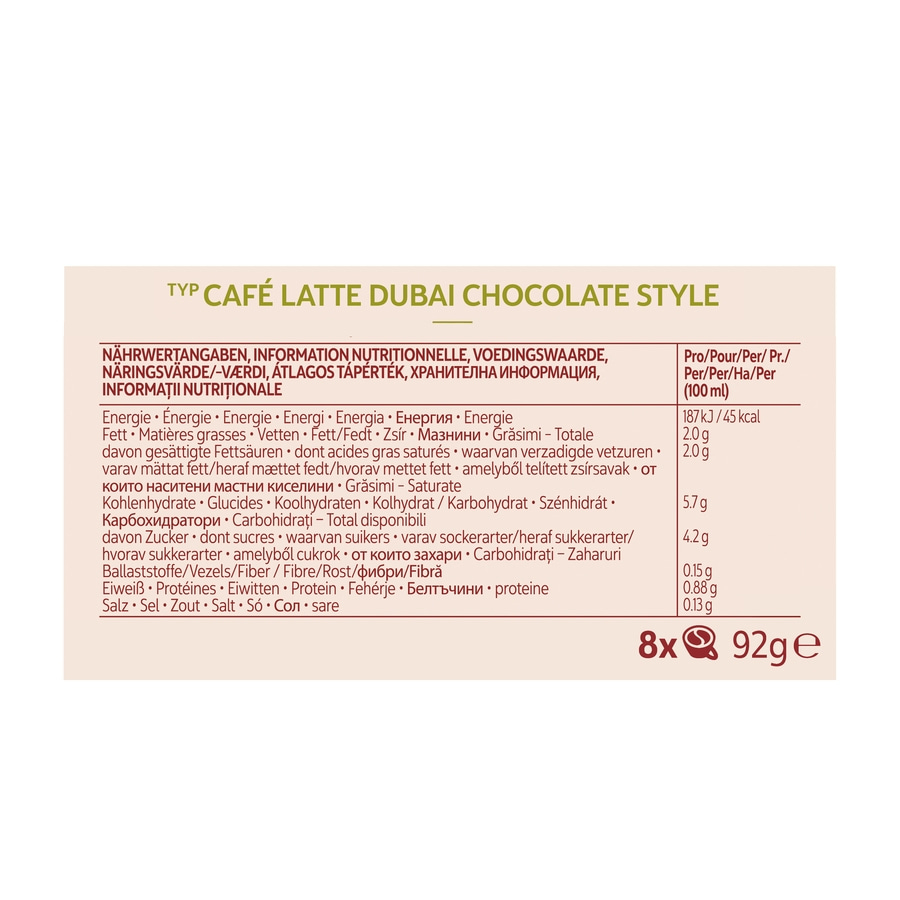 SENSEO Café Latte Dubai Chocolate Style 64 Getränke Schoko/-Pistaziengeschmack
