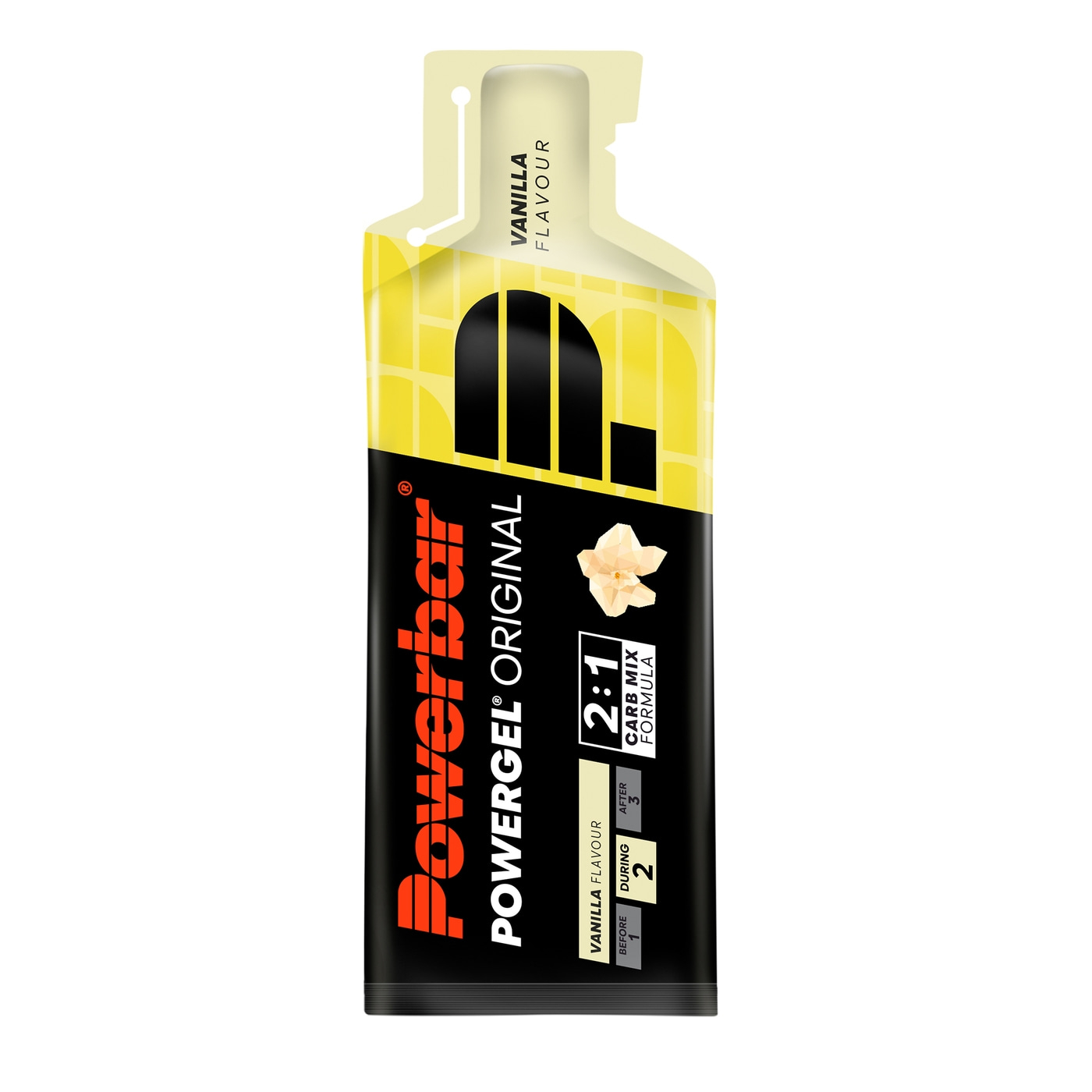 POWERBAR PowerGel Fruit Vanilla Vanille High Carb Energie Gel Natrium 24 x 41 g