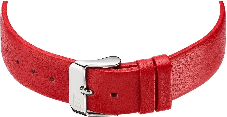 ETT Damen Armbanduhr ELS11582-11L Funkuhr analog Solar Drive Lederarmband 35mm