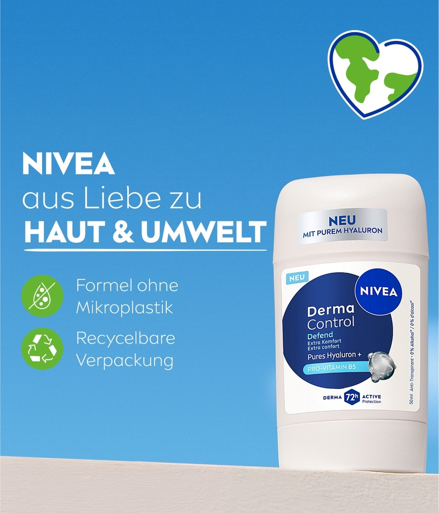 NIVEA Deodorant Derma Control Defend Stick 6 x 50ml