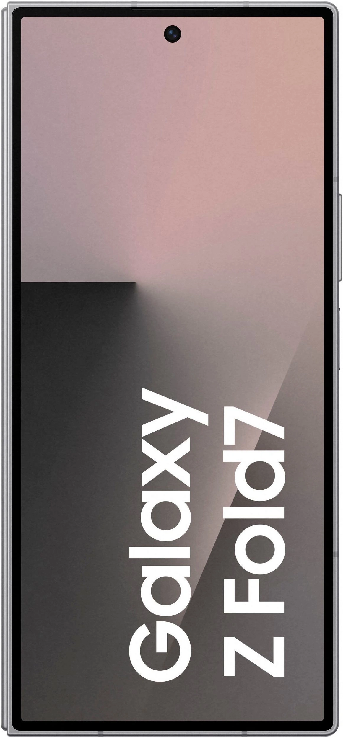 Ein Samsung Galaxy Z Fold7 Smartphone mit Text im Hochformat.