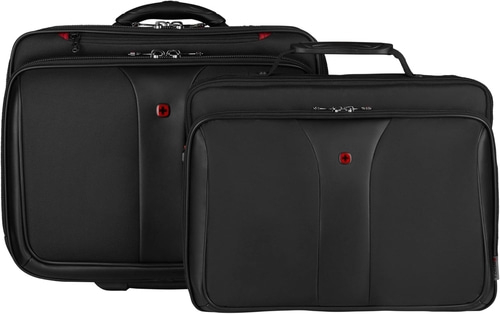 WENGER 2-teiliges Business Tasche Patriot Rolltasche + Laptop Tasche Schwarz