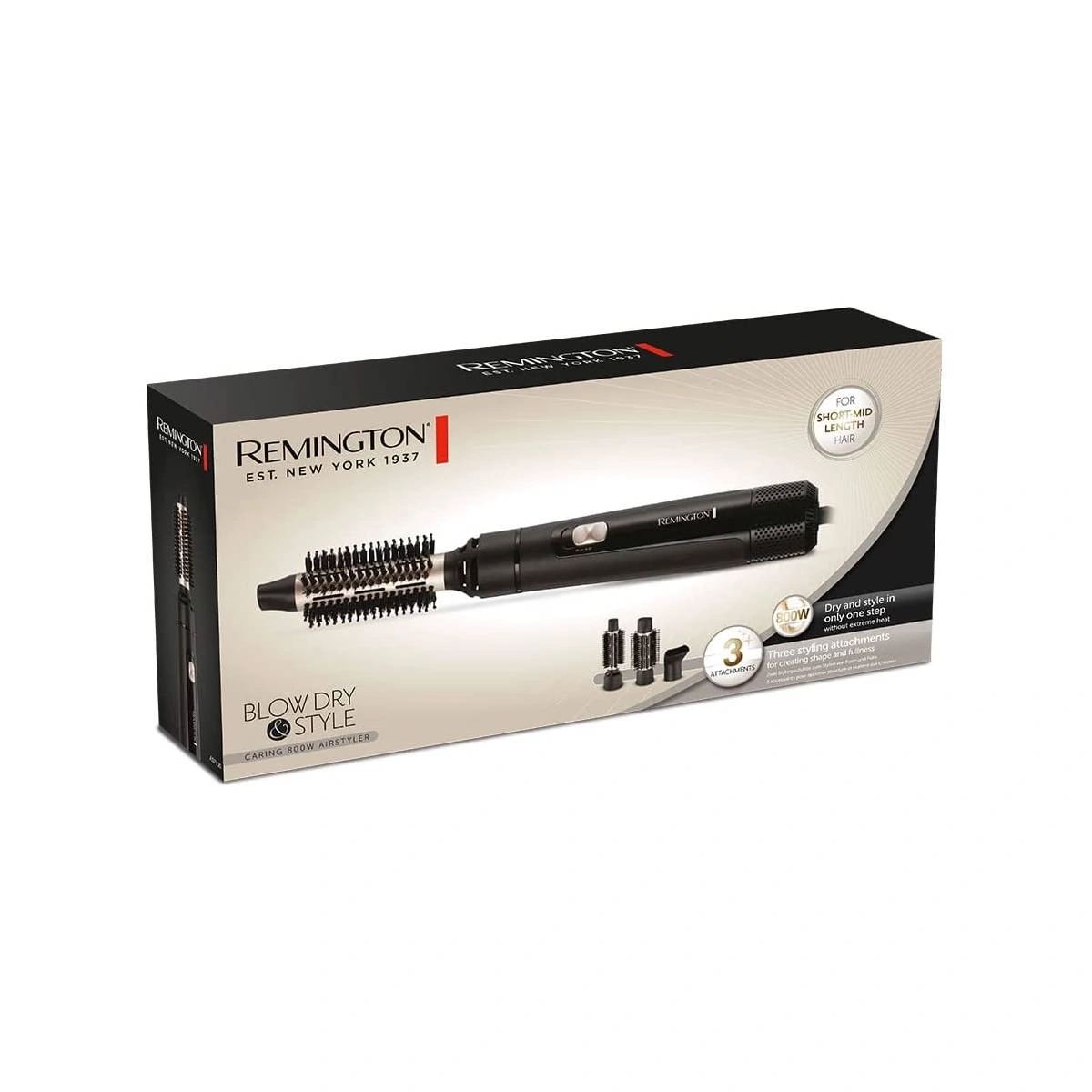 Remington Haartrockner-Set, 800W, drei Aufsätze, für kurzes bis mittellanges Haar, Styling