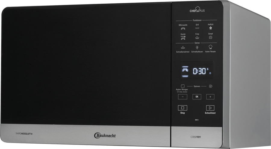 BAUKNECHT Mikrowelle MW 49 SL Grill Heißluft 25L Garraum 800W Edelstahl B-Ware