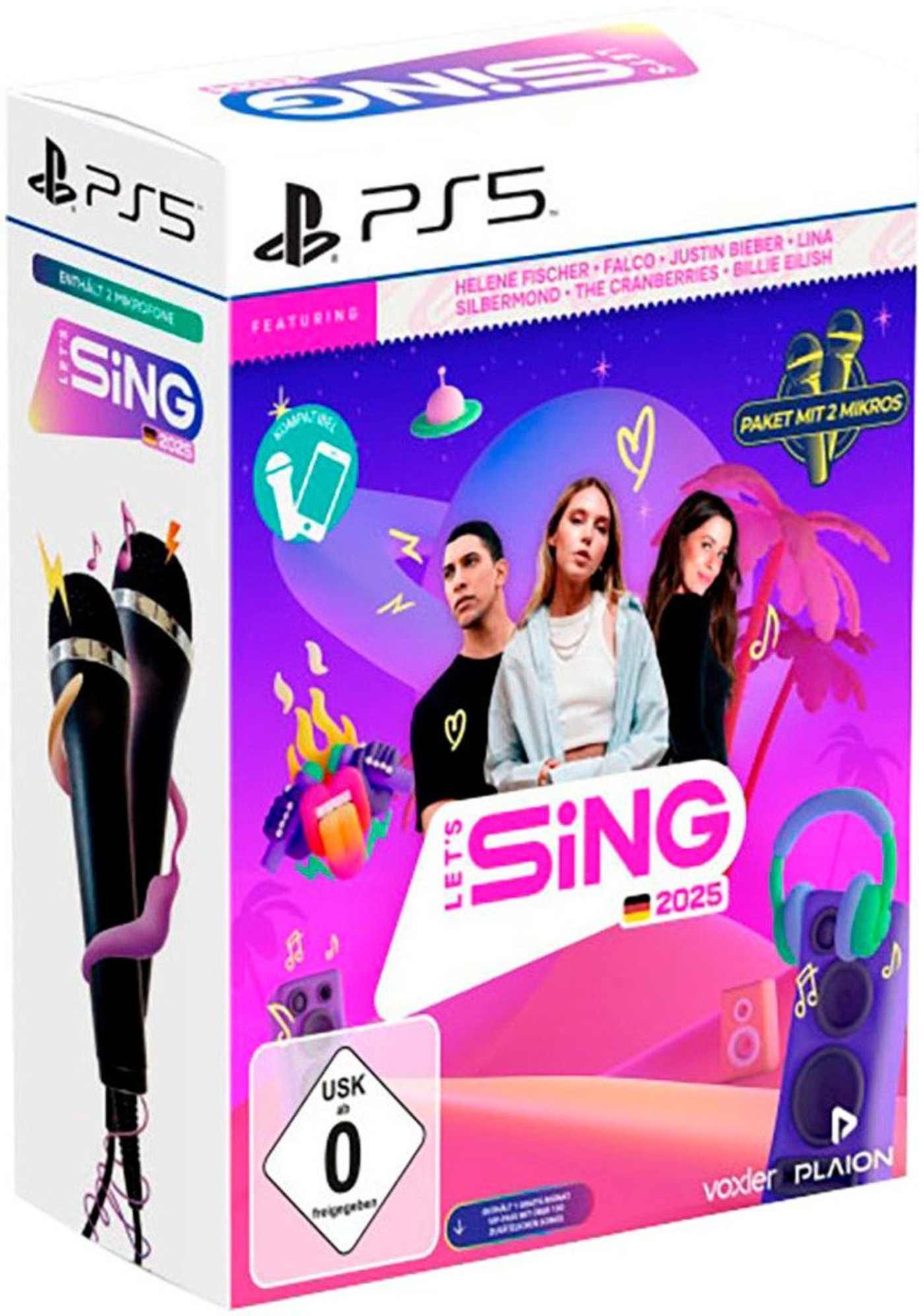 Playstation 5 Spiel Let's Sing 2025 German Version inkl. 2 Mikrofone B-WARE