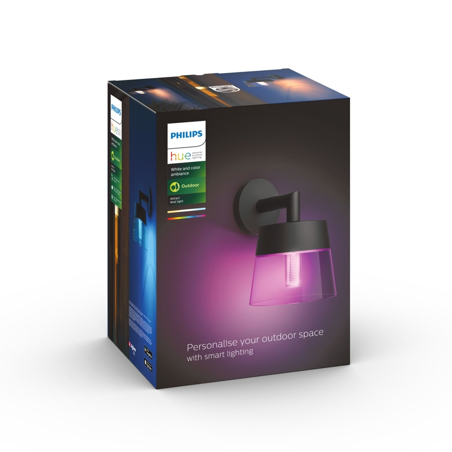 Philips Hue White and Color Ambiance Attract Outdoor Wall Light schwarz