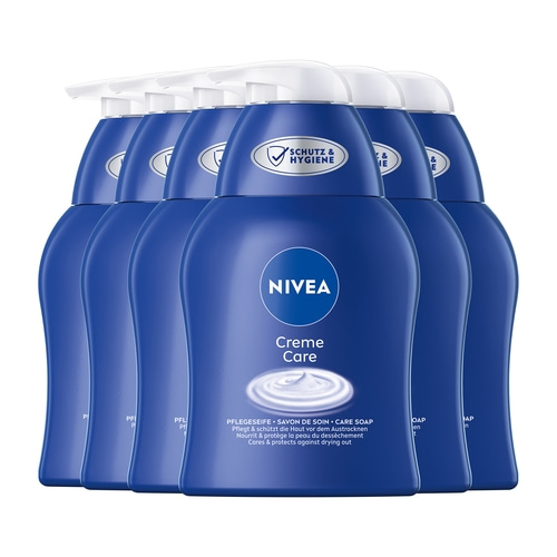 NIVEA Flüssigseife Creme Care Pflegeseife mild Duft der NIVEA Creme 6 x 250ml