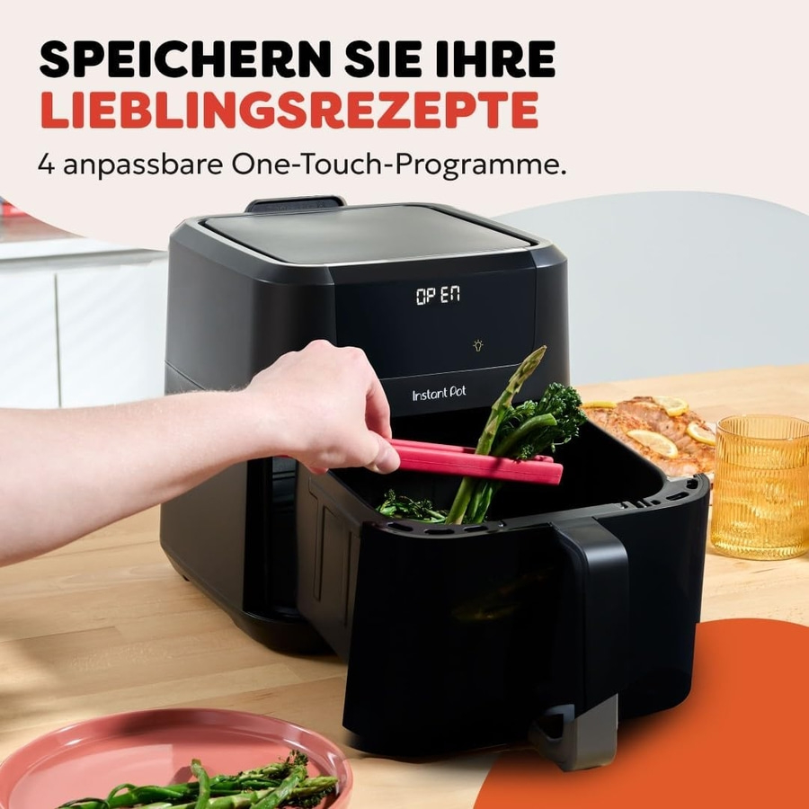 INSTANT POT Vortex Compact Airfryer 4in1 Heißluftfritteuse Sichtfenster 5L 1500W