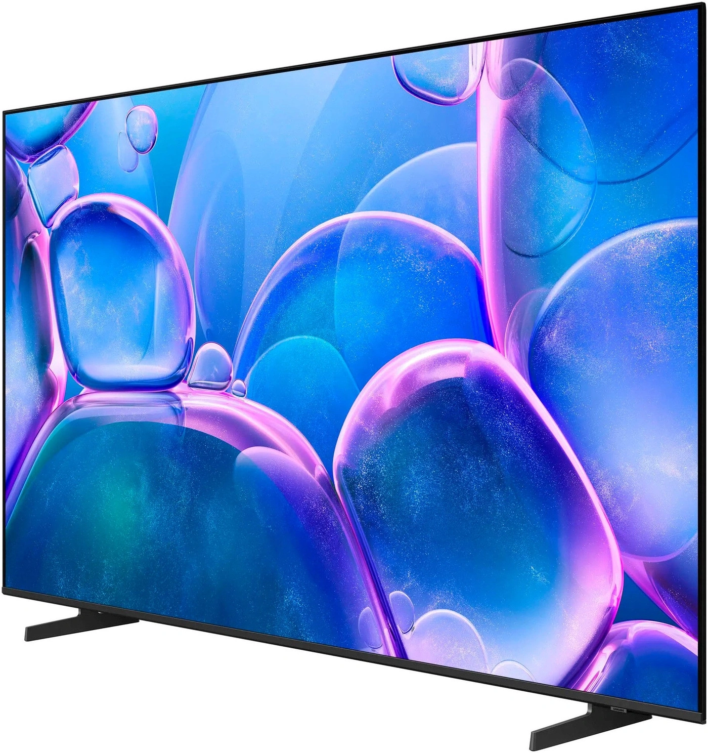 Ein moderner Flachbildfernseher mit einem bunten Hintergrund