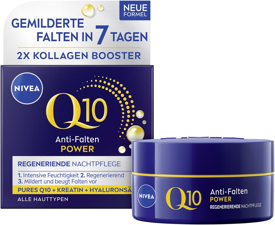 NIVEA Q10 Anti-Falten Power Kollagen Tagespflege LSF 15 + Nachtpflege je 50 ml