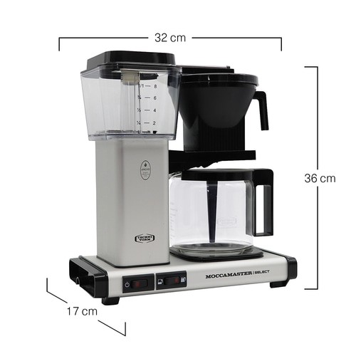 MOCCAMASTER Filterkaffeemaschine KBG Select Matt Silver 1,25L mattsilber NEU