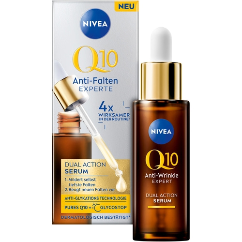 NIVEA Q10 Anti-Falten EXPERTE Dual Action Serum 30 ml + Daily Fluid 40 ml