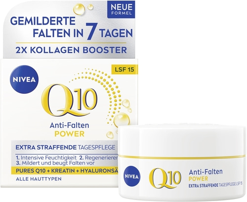 NIVEA Q10 Anti-Falten Power Kollagen Tagespflege LSF 15 + Nachtpflege je 50 ml