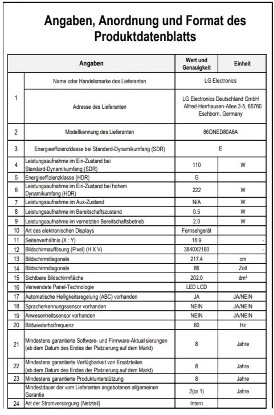LG Smart-TV 86QNED80A6A 86Zoll QNED 4K Ultra HD HMDI USB Bluetooth WiFi B-WARE