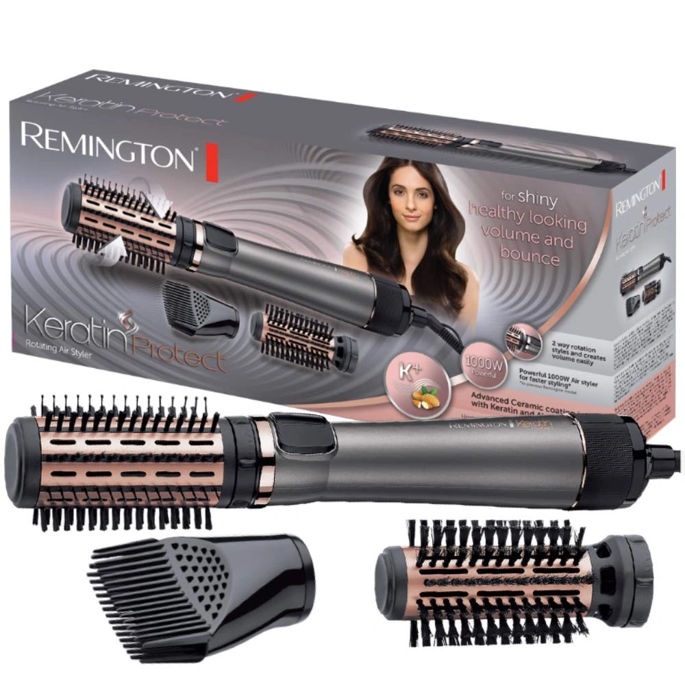 Remington Keratin Protect Rotating Air Styler, für glänzendes, gesund aussehendes Volumen und Sprungkraft.