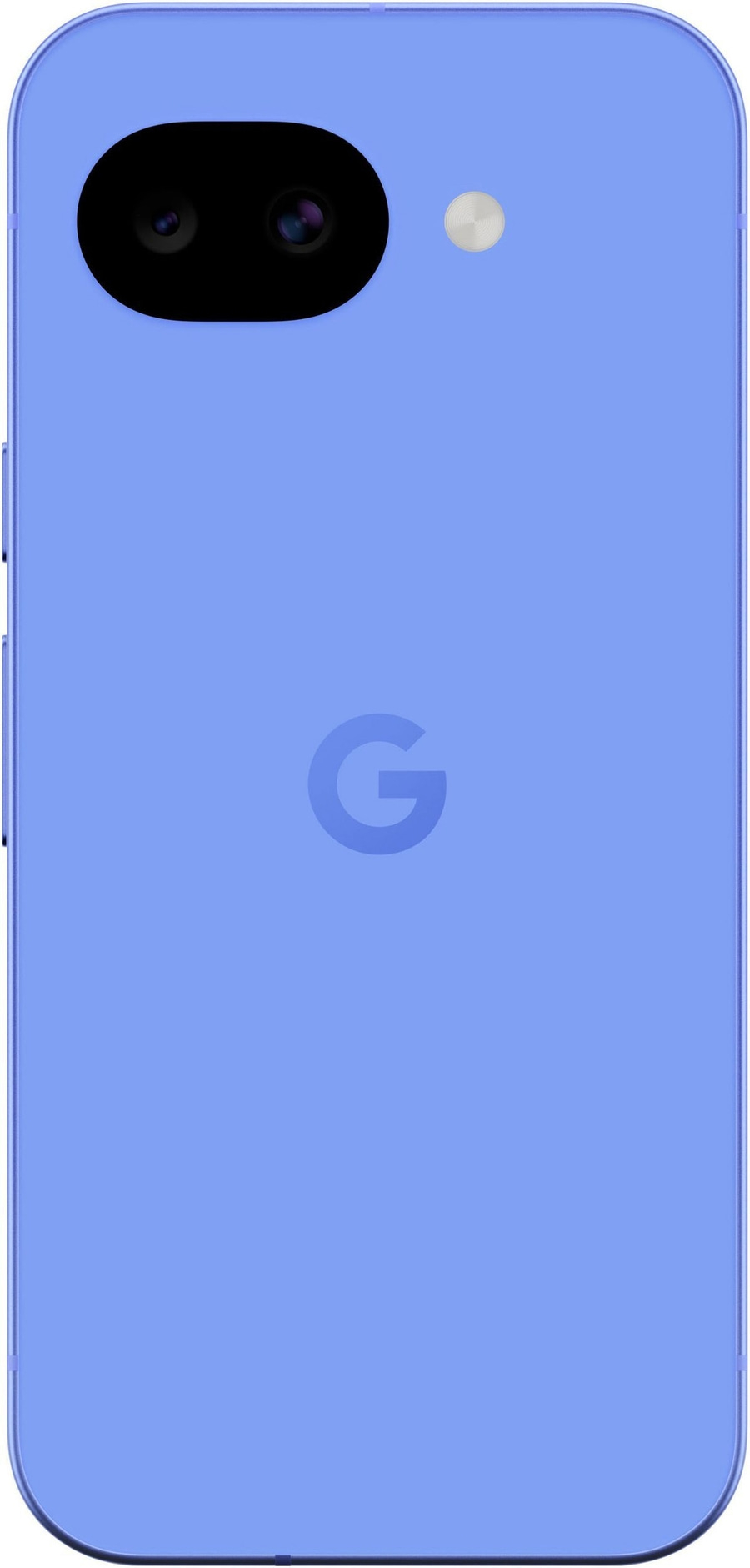 Ein blaues Google Pixel Smartphone mit Kamera und Google Logo