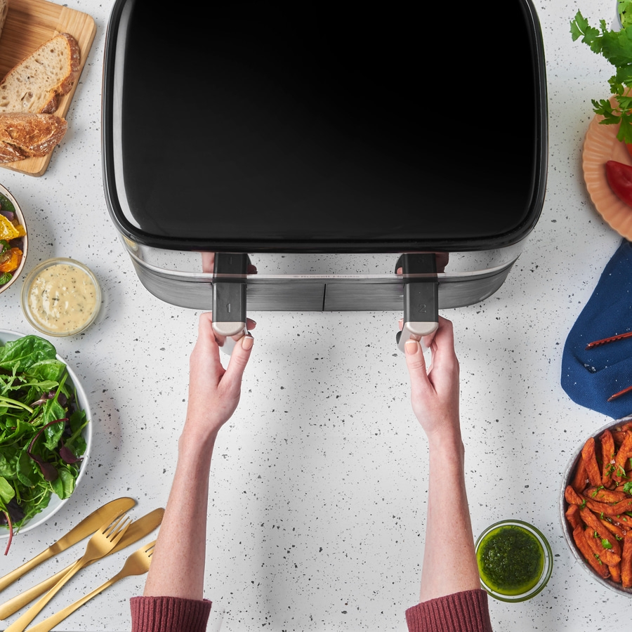 RUSSELL HOBBS Heißluftfritteuse 2 Kammern 9 L Rapid Airfryer Satisfry 27680-56