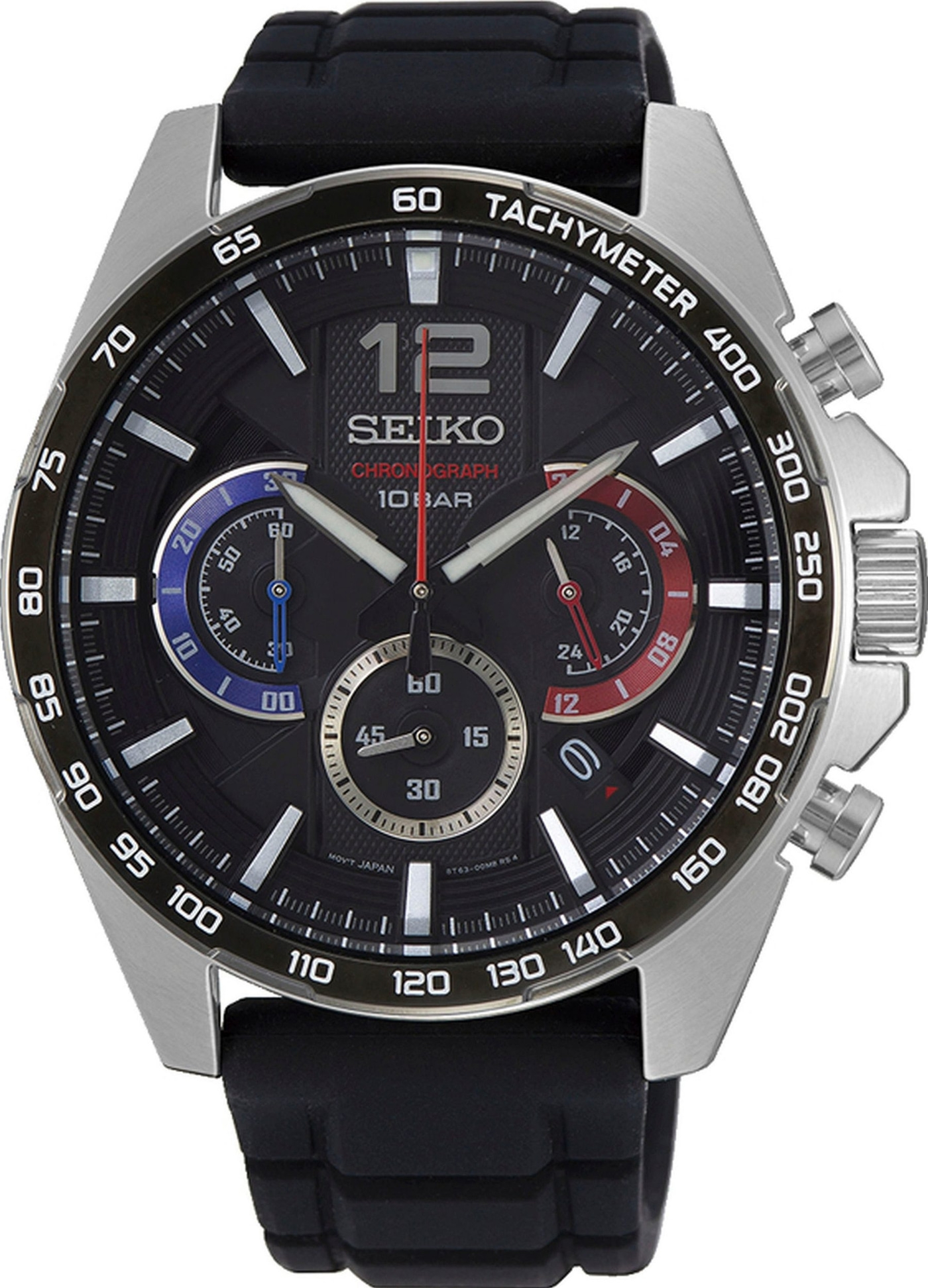 SEIKO Herrenarmbanduhr SSB347P1 Quarz Chronograph Tachymeter 10ATM 44mm