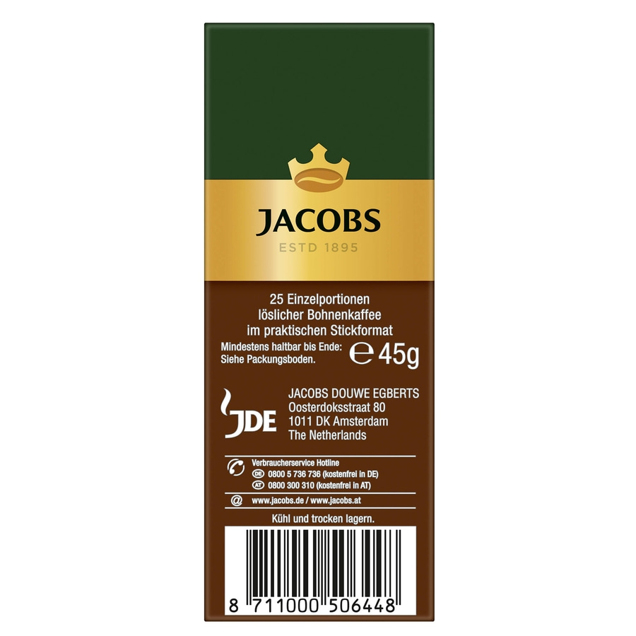JACOBS Löskaffee Typ Espresso 12 x 25 Getränke Sticks löslicher Kaffee