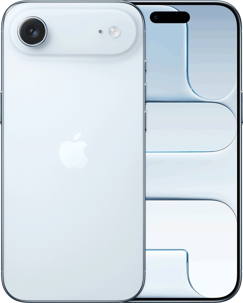 Ein weißes iPhone mit Apple-Logo und Kamera auf der Rückseite.