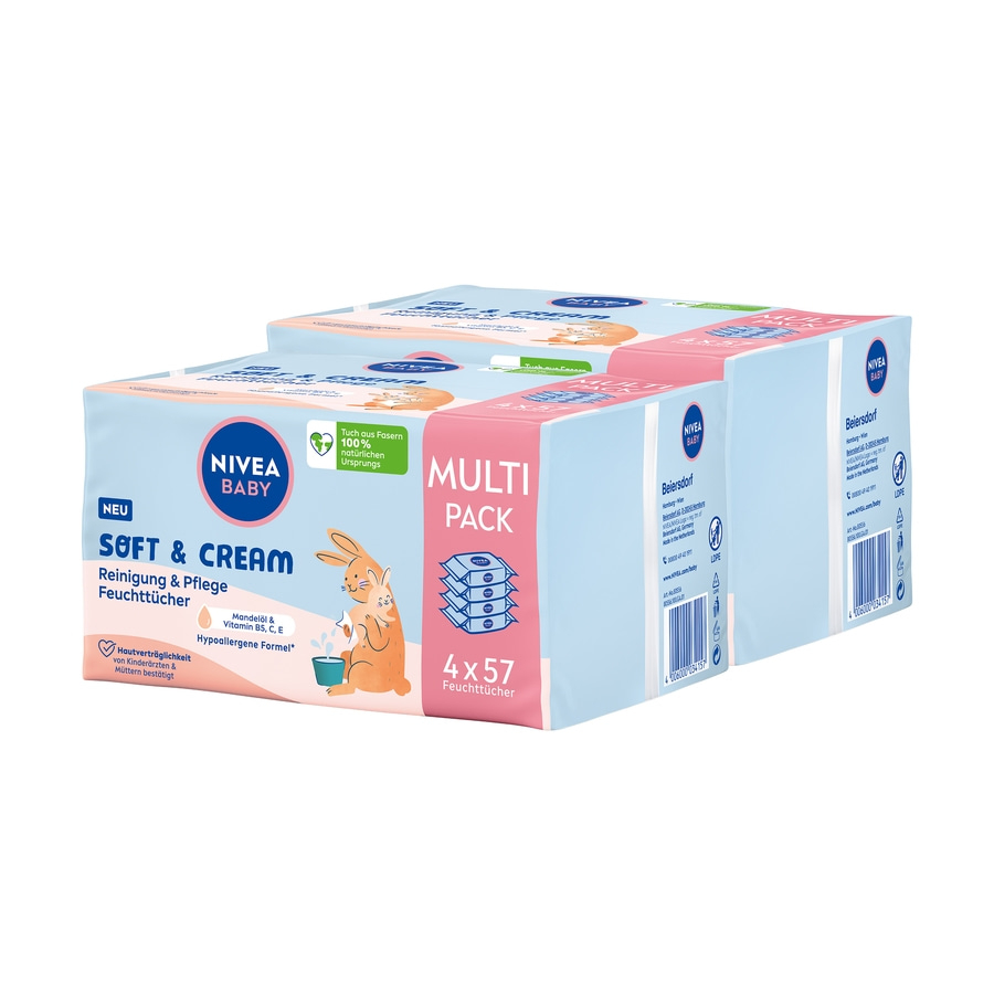 NIVEA Baby Soft & Cream Feuchttücher Multi Packung, Reinigung & Pflege