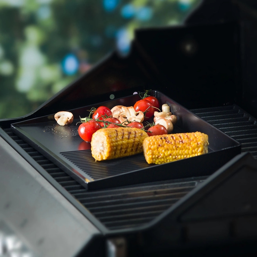BETTY BOSSI Grillplatte Pro Barbecue Grill Antihaft Aluminiumguss Schwarz NEU
