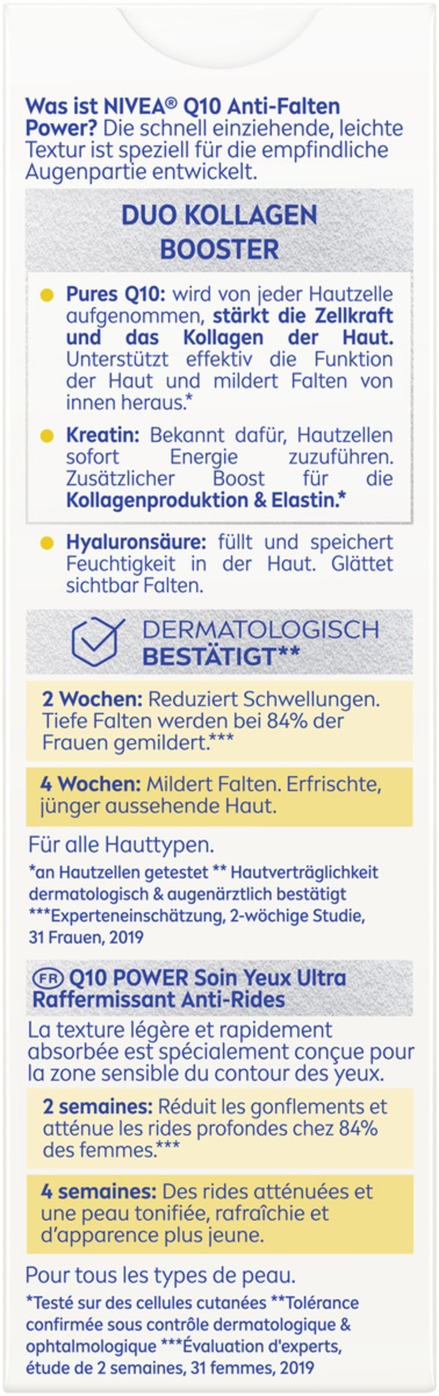 NIVEA Anti-Age Q10 Anti-Falten POWER Extra Straffende Augenpflege 15 ml
