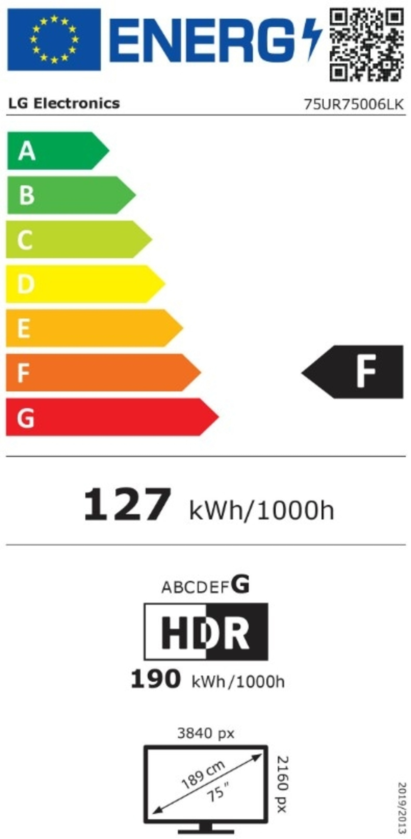 LG 75UR75006LK.API LED-Fernseher 189 cm/75 Zoll Smart-TV 4k Ultra HD B-WARE