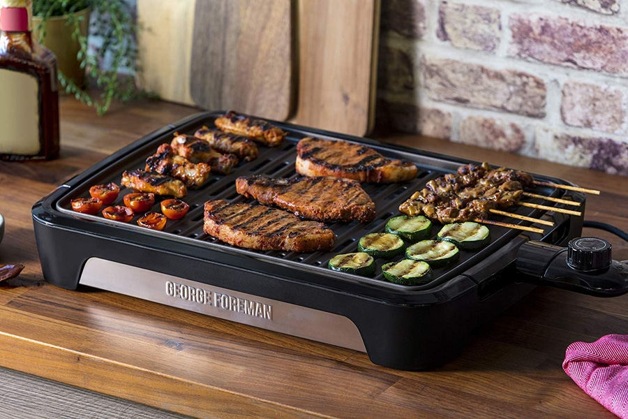 GEORGE FOREMAN Smokeless BBQ Grill 25850-56 raucharmer Indoor Elektro Tischgrill