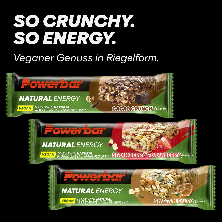 POWERBAR Natural Energy Strawberry Cranberry 18x40g veganer Kohlenhydrat Riegel