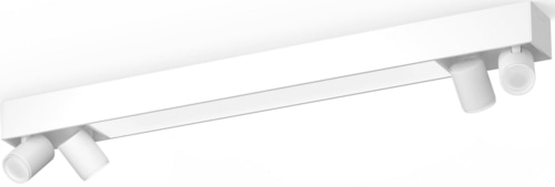 Weißes Lichtsystem mit zylindrischen Strahlern, Deckenmontage, modernes Design, minimalistisch