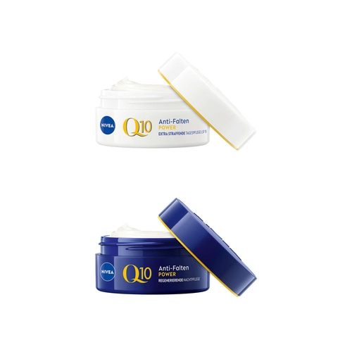NIVEA Q10 Anti-Falten Power Kollagen Tagespflege LSF 15 + Nachtpflege je 50 ml
