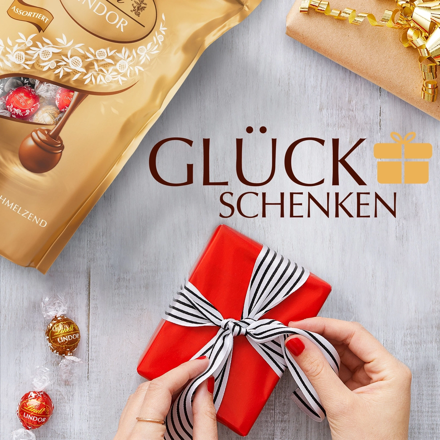 Lindt Schokolade und Geschenk