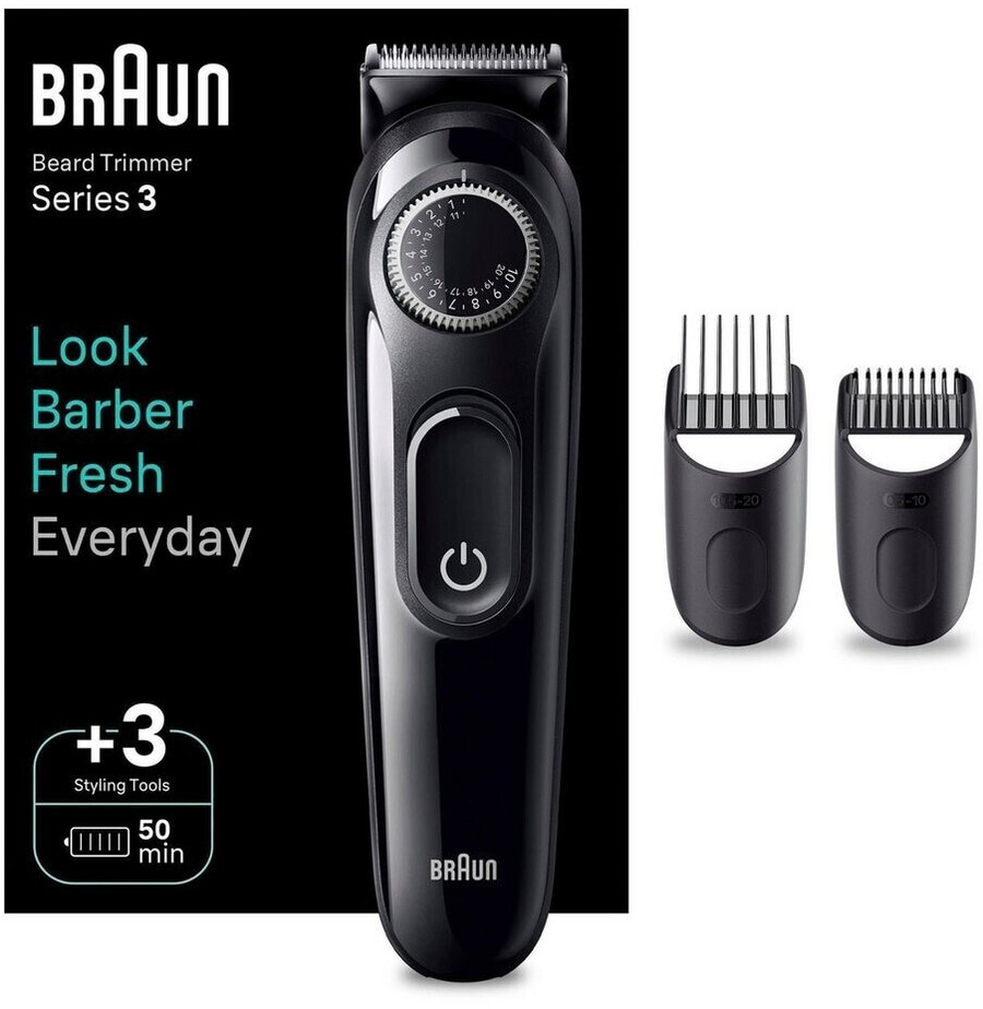 BRAUN Series 3 BT3410 Barttrimmer Haarschneider Akku schwarz B-Ware