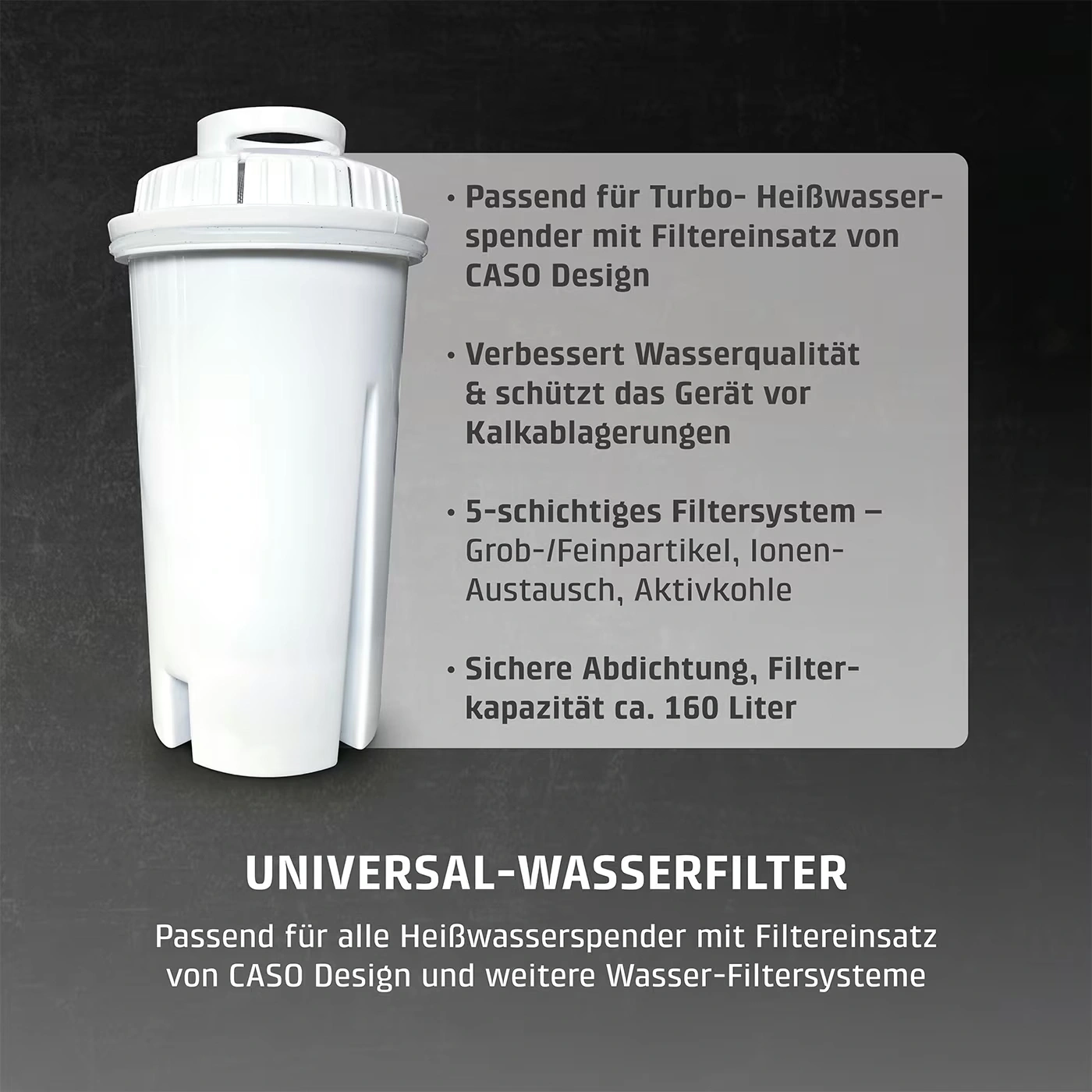 CASO Design Ersatzfilter 6er Set Wasserfilter für Heißwasserspender NEU