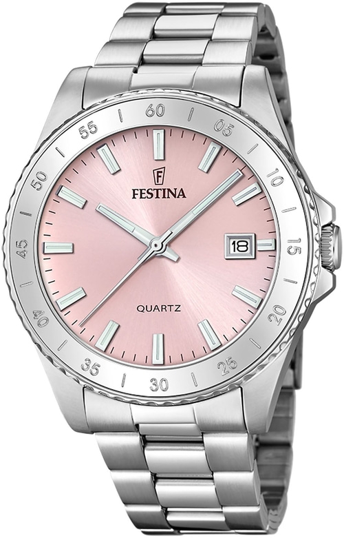 FESTINA Damen Armbanduhr Quarzuhr F20428/A Damenuhr Quarz Edelstahl Mineralglas