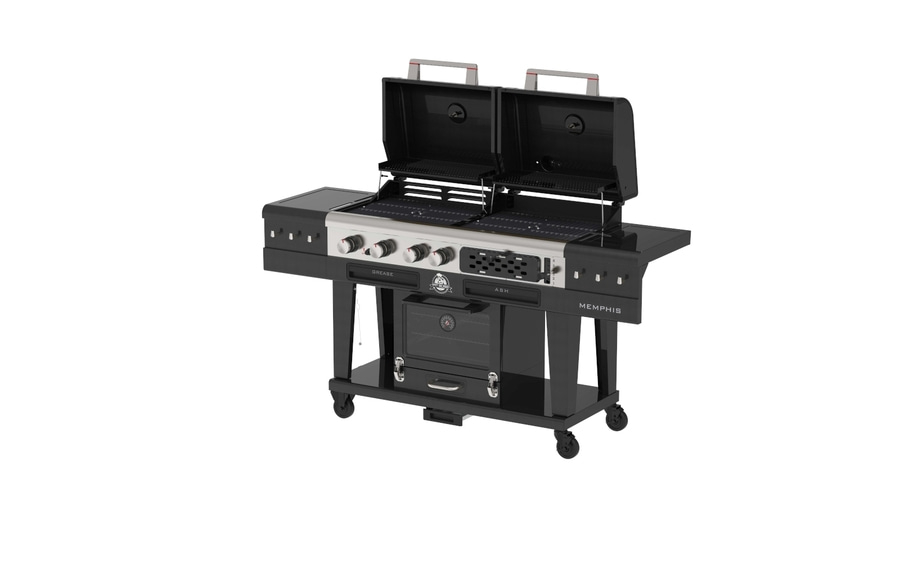 Pit Boss Kombigrill MEMPHIS Ultimate 2.0 Gas Holzkohle Smoker Hybridgrill BBQ