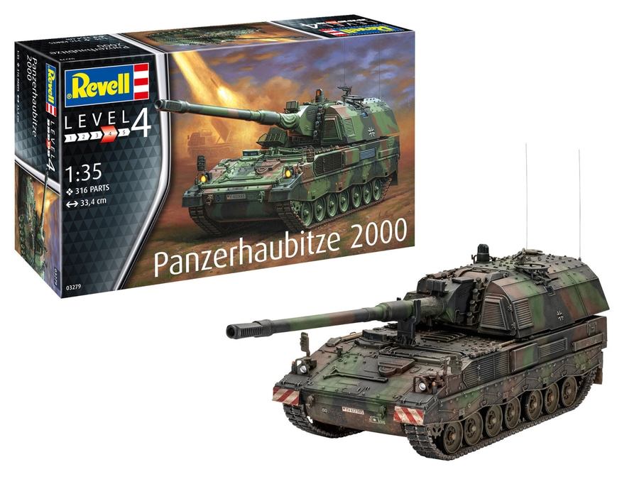 Modellbausatz Panzerhaubitze 2000 von Revell, Maßstab 1:35, 316 Teile, Level 4