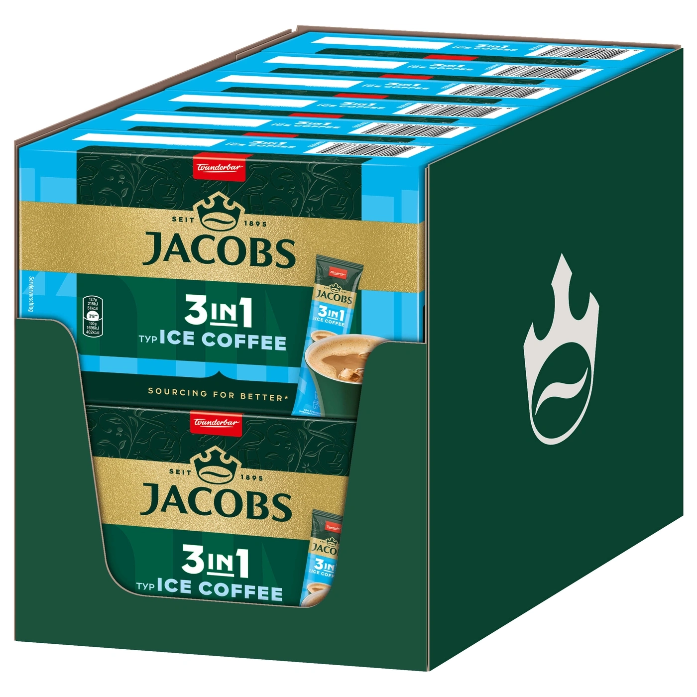 JACOBS Löskaffee 3in1 Typ Ice Coffee Eiskaffee 12x 10 Kaffeesticks Getränkestick