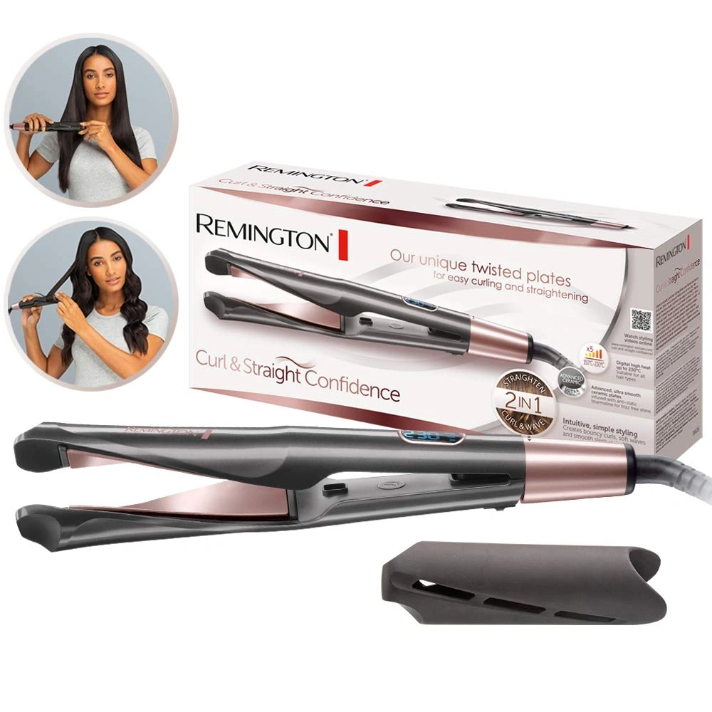 Remington Lockenstab, 2 in 1, Locken und Glätten, für einfaches Styling