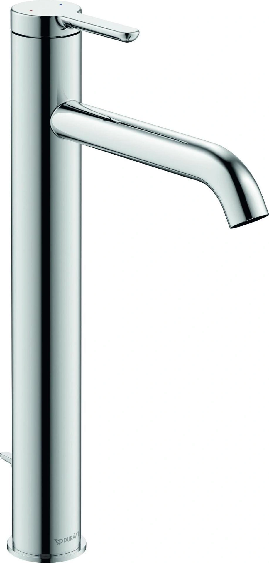 Chrom-Wasserhahn, modernes Design, hoher Auslauf, Badezimmerarmatur, glänzend
