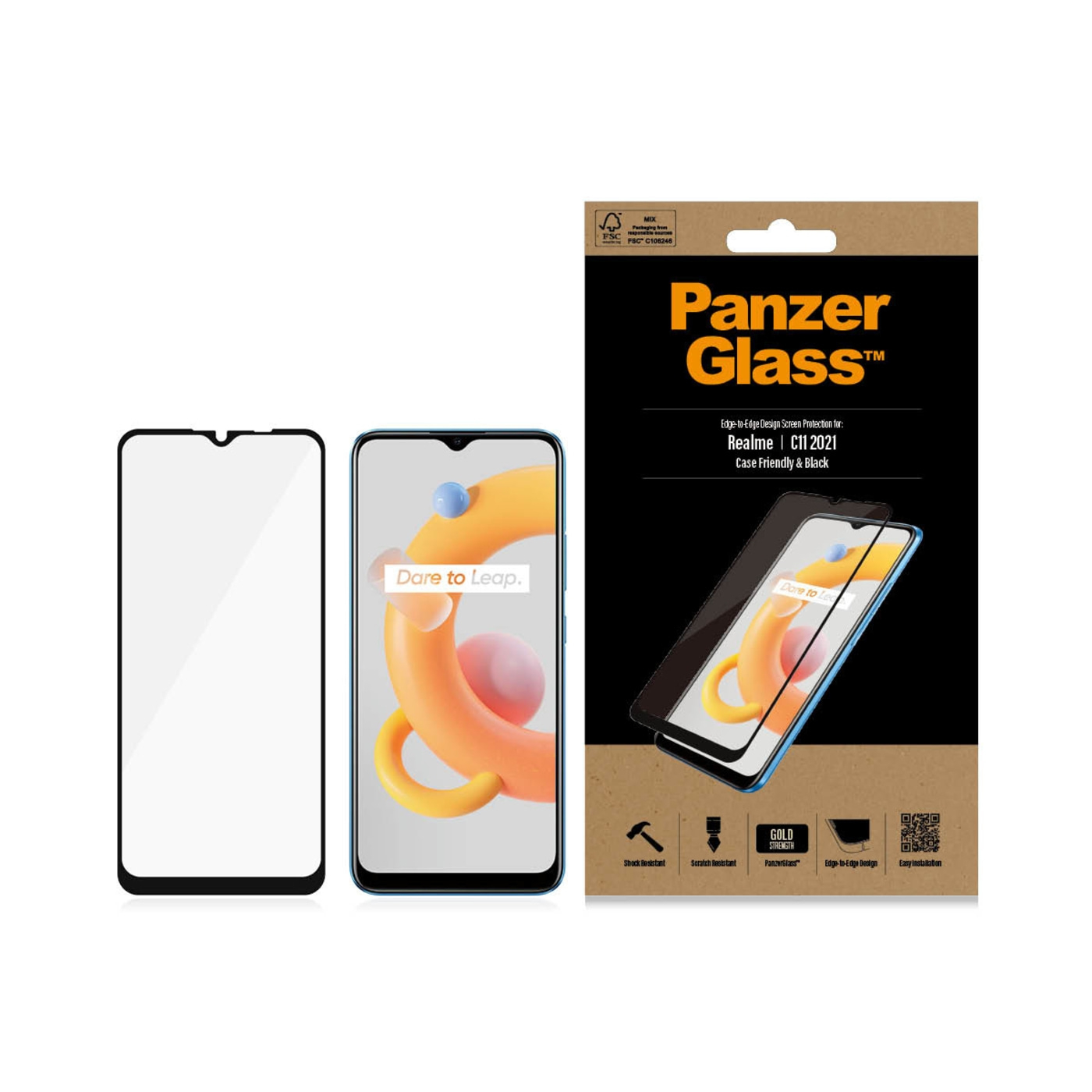 PanzerGlass™ Displayschutz Realme C11 2021 Screen Protector Glass