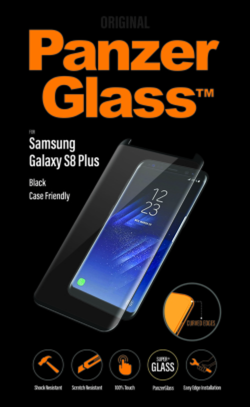 PanzerGlass™ Samsung Galaxy S8 Plus Schutzfolie kratzfest Schwarz NEU