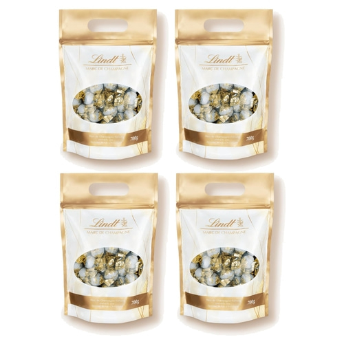 Vier Packungen Lindt Marc de Champagne Pralinen, 700g
