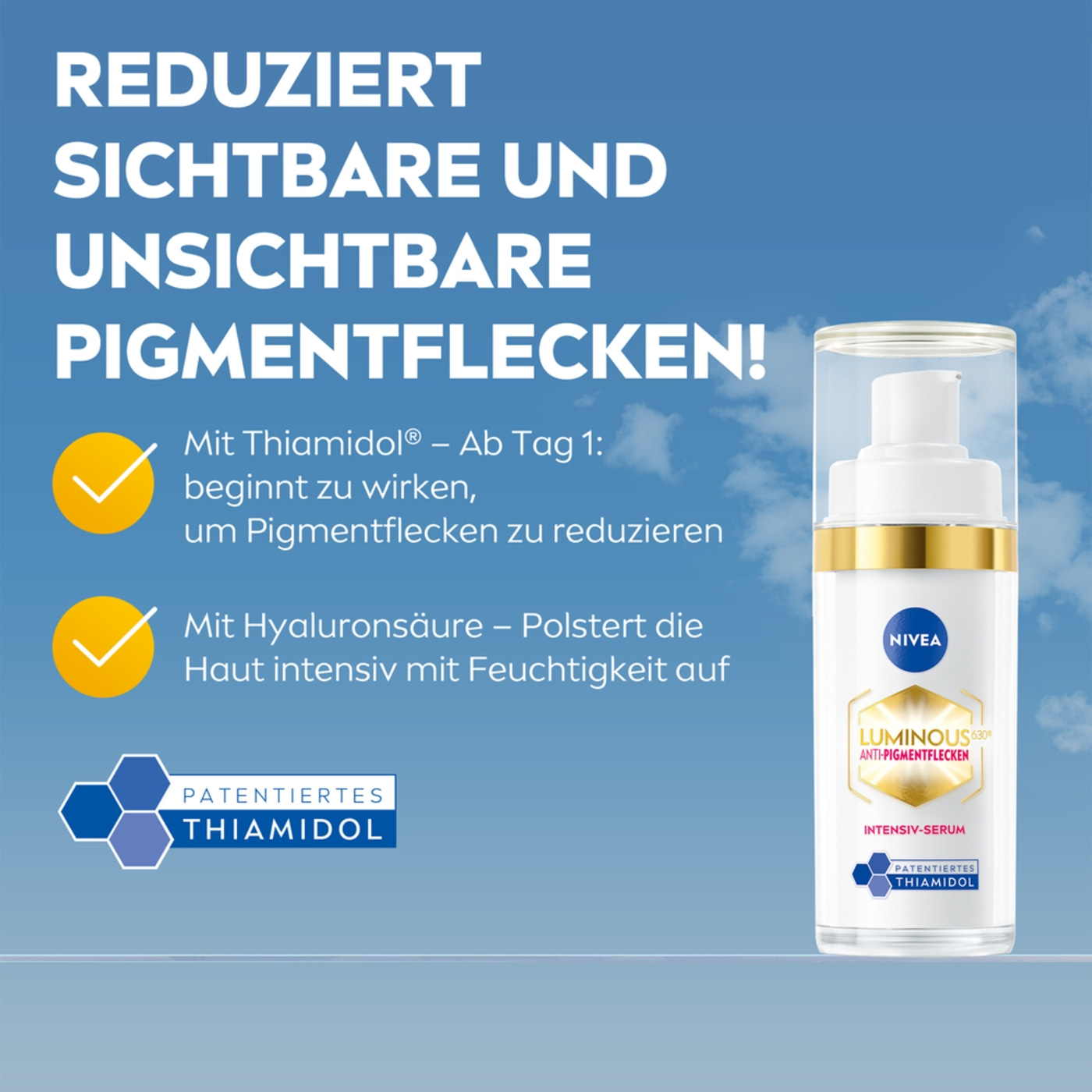 NIVEA LUMINOUS630 Gesichtspflege Set Tagespflege Nachtcreme & Intensiv Serum