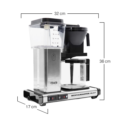 MOCCAMASTER Filterkaffeemaschine KBG Select Polished Silver 1,25L silber NEU